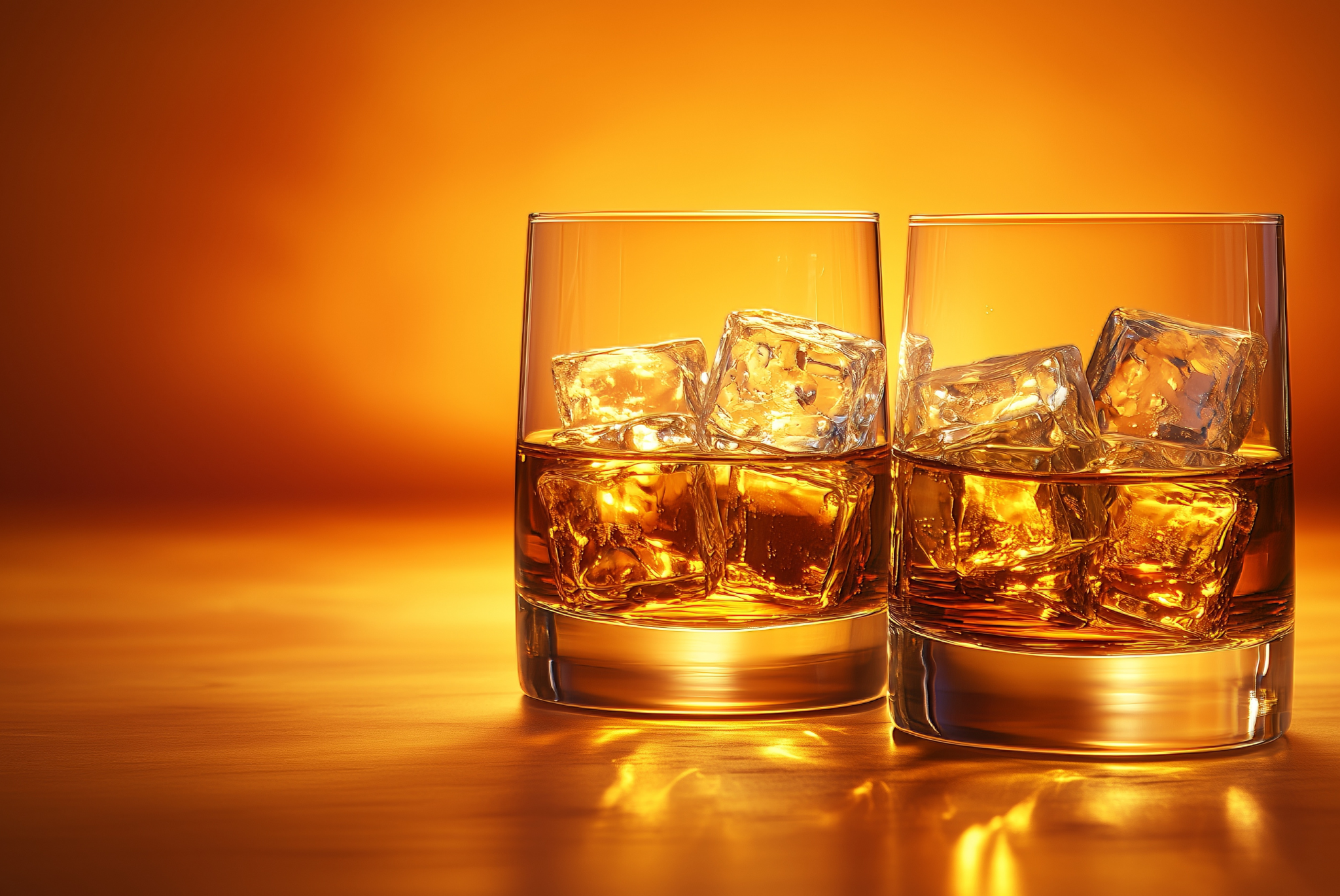 Golden Whiskey Glasses